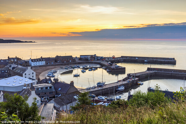 Sunrise at Stonehaven Harbour  Picture Board by Jim Monk