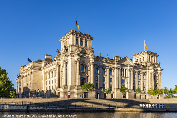 The Reichstag over the River Spree Picture Board by Jim Monk