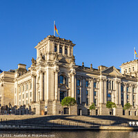 Buy canvas prints of The Reichstag over the River Spree by Jim Monk