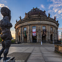 Buy canvas prints of The Bode Museum and Sculpture of Odysseus by Jim Monk