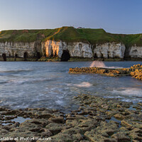 Buy canvas prints of Sunrise at Thornwick Bay by Jim Monk