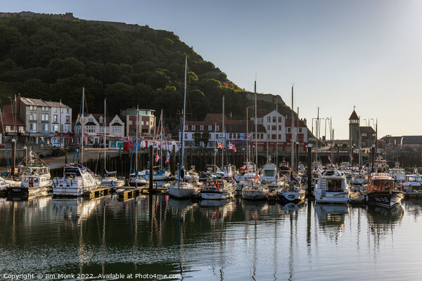 First light at Scarborough Harbour Picture Board by Jim Monk