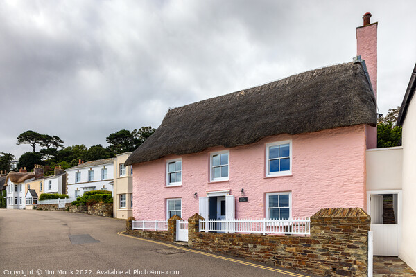 Pink Cottage, St Mawes Picture Board by Jim Monk