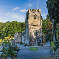 Buy canvas prints of St Just in Roseland Church by Jim Monk