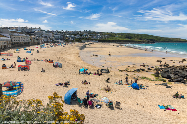 Porthmeor Beach St Ives Picture Board by Jim Monk