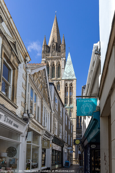 Cathedral Lane in Truro Picture Board by Jim Monk