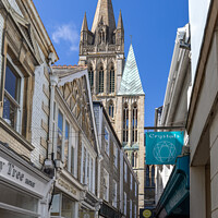 Buy canvas prints of Cathedral Lane in Truro by Jim Monk