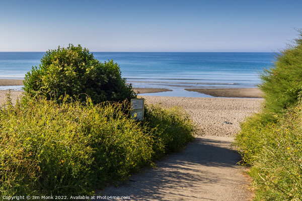 Path to Pendower Beach Picture Board by Jim Monk