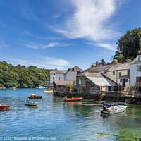 Buy canvas prints of Fowey Waterfront, Cornwall by Jim Monk