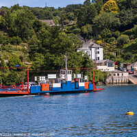 Buy canvas prints of Bodinnick Ferry, Cornwall by Jim Monk