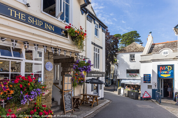 The Ship Inn at Fowey Picture Board by Jim Monk