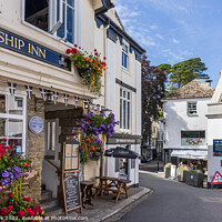 Buy canvas prints of The Ship Inn at Fowey by Jim Monk