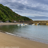 Buy canvas prints of Polkerris Beach and Harbour by Jim Monk