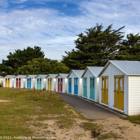 Buy canvas prints of Beach Huts, Par Beach by Jim Monk