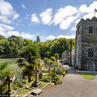 Buy canvas prints of Church of St Just in Roseland, Cornwall by Jim Monk