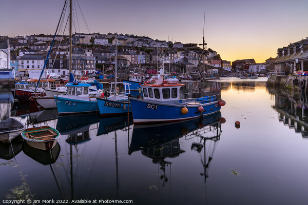 Mevagissey Dawn, Cornwall Picture Board by Jim Monk