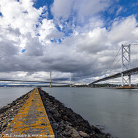 Buy canvas prints of The Bridges over the Forth, Scotland by Jim Monk