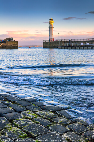 Newhaven Harbour Sunrise Picture Board by Jim Monk