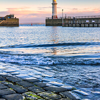 Buy canvas prints of Newhaven Harbour Sunrise by Jim Monk