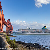 Buy canvas prints of Cruising under the Forth Bridge by Jim Monk