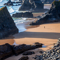 Buy canvas prints of Bedruthan Steps by Jim Monk