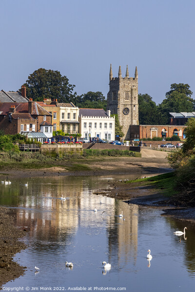 Isleworth at low tide Picture Board by Jim Monk