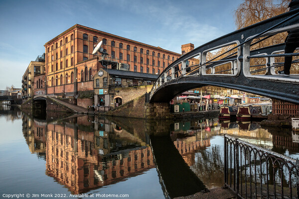 Camden Lock Reflections Picture Board by Jim Monk