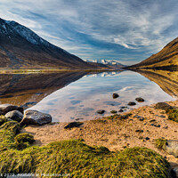 Buy canvas prints of Mountain Reflections, Loch Etive by Jim Monk