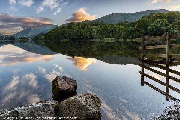 Grasmere Lake Reflections Picture Board by Jim Monk