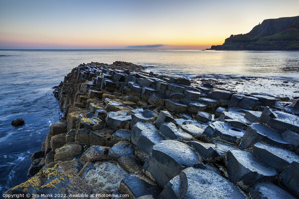 Giant's Causeway Sunset Picture Board by Jim Monk