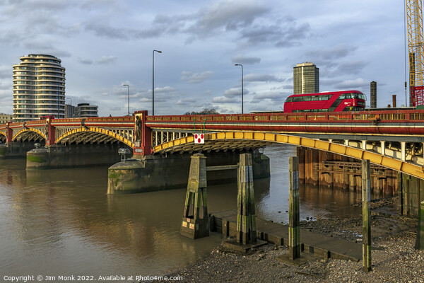 Vauxhall Bridge, London Picture Board by Jim Monk