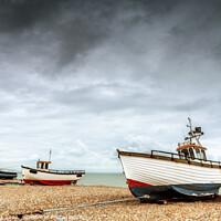 Buy canvas prints of Dungeness Boats by Jim Monk