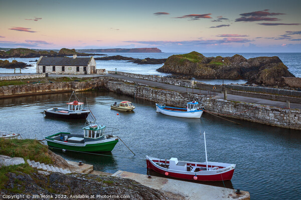 Ballintoy Harbour Picture Board by Jim Monk