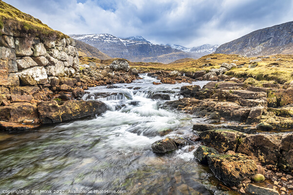  Mountain River, Isle of Harris Picture Board by Jim Monk
