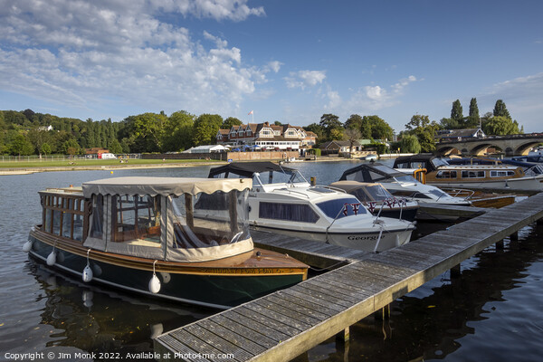 Henley on Thames Moorings Picture Board by Jim Monk