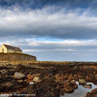 Buy canvas prints of St Cwyfan's Church, Anglesey by Jim Monk