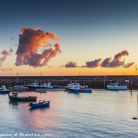 Buy canvas prints of Harbour Sunrise, Minehead by Jim Monk
