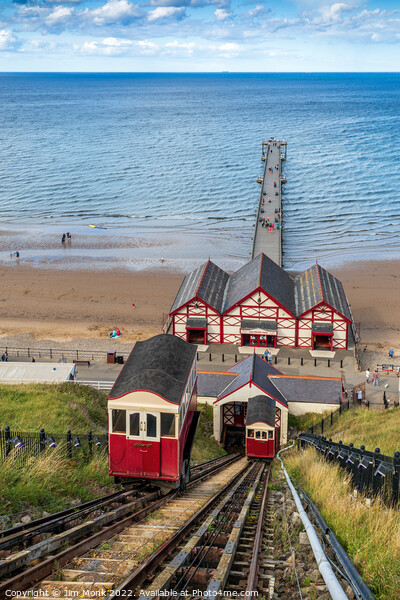 Saltburn Cliff Tramway Picture Board by Jim Monk