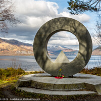 Buy canvas prints of Rowardennan War Memorial, Loch Lomond  by Jim Monk