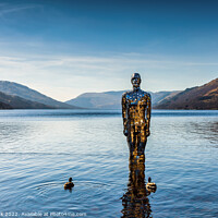 Buy canvas prints of Mirror Man on Loch Earn by Jim Monk