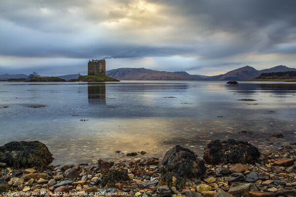 Castle Stalker, Loch Laich Picture Board by Jim Monk