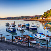 Buy canvas prints of Daybreak at Minehead Harbour by Jim Monk