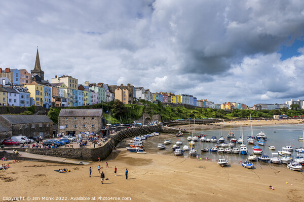 Harbour and North Beach - Tenby Picture Board by Jim Monk