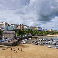Buy canvas prints of Harbour and North Beach - Tenby by Jim Monk