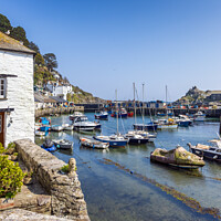 Buy canvas prints of The harbour at Polperro, Cornwall by Jim Monk