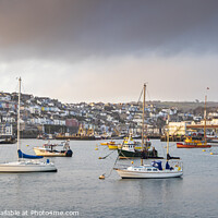 Buy canvas prints of Brixham Harbour panorama in Devon by Jim Monk