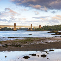 Buy canvas prints of Britannia Bridge, Anglesey by Jim Monk