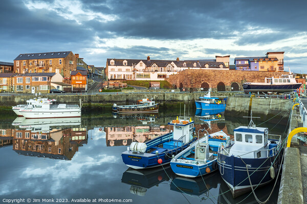 Seahouses Harbour, Northumberland Picture Board by Jim Monk