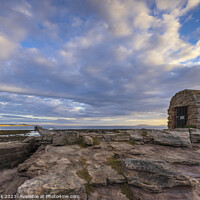 Buy canvas prints of The Powder House at Seahouses by Jim Monk