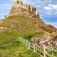Buy canvas prints of Lindisfarne Castle, Northumberland by Jim Monk